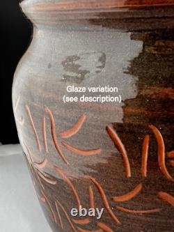 Signed Studio Pottery Jar with Lid Red Clay, Haslerud, Scheier Circle NH