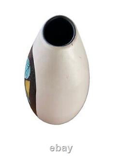 Signed Vintage Muller Luzerne MCM Studio Ceramic Vase Switzerland midcentury