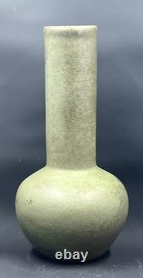 Stanley Kellogg Matte Green Vase Signed Art Pottery Arts And Crafts
