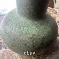 Stanley Kellogg Matte Green Vase Signed Art Pottery Arts And Crafts