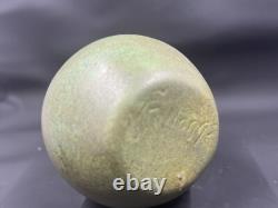 Stanley Kellogg Matte Green Vase Signed Art Pottery Arts And Crafts