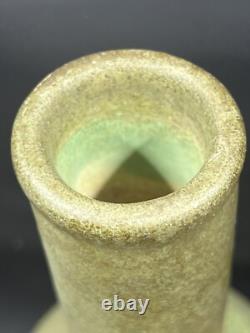Stanley Kellogg Matte Green Vase Signed Art Pottery Arts And Crafts