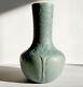 Striking Grueby Pottery Vase (wilhelmina Post) Turquoise Arts & Crafts Boston