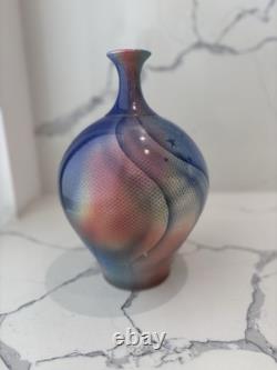 Studio Art Pottery Crystalline Glazed Hummingbird Vase, Burgess 1988, Rare Gifts