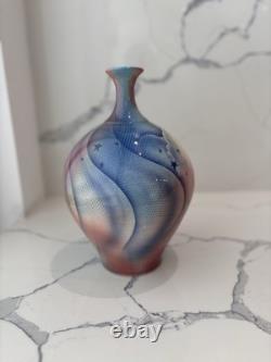 Studio Art Pottery Crystalline Glazed Hummingbird Vase, Burgess 1988, Rare Gifts
