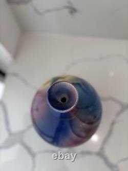 Studio Art Pottery Crystalline Glazed Hummingbird Vase, Burgess 1988, Rare Gifts