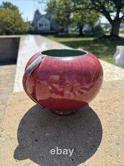 Stunning Roseville Pottery Red Vase