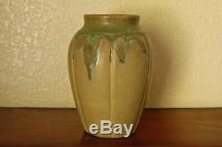 Stunning Vintage Zanesville Stoneware Arts & Crafts #795 Pottery Vase Verdantone