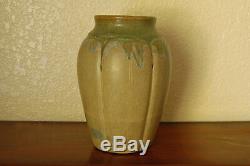 Stunning Vintage Zanesville Stoneware Arts & Crafts #795 Pottery Vase Verdantone