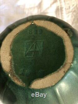 Super Dated Van Briggle Pottery Vase-1915 #829 Flowers & Banding-Arts & Crafts