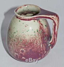 Superb Antique Arts And Crafts Ruskin Pottery High Fired Jug Pitcher