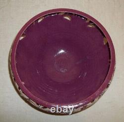 Susan Brown Freeman Incised Art Studio Crafted Bowl Crimson Signed (109)