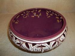 Susan Brown Freeman Incised Art Studio Crafted Bowl Crimson Signed (109)