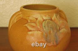Sweet Vintage Brush-McCoy Arts & Crafts 2-Handled Mini Cabinet Vase Matte Peach