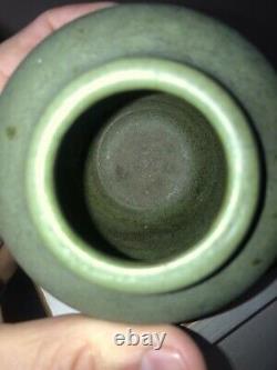 Sweet William J. Walley Matte Green Cabinet Vase. Arts And Crafts Period. Mint
