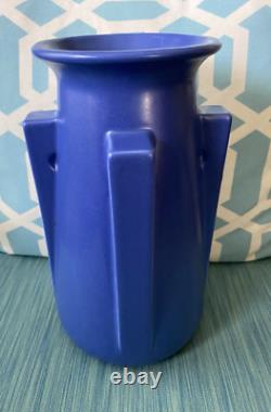 TECO Art Pottery Blue Four Buttress Vase 2007 Reproduction