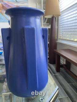 TECO Art Pottery Blue Four Buttress Vase 2007 Reproduction
