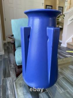 TECO Art Pottery Blue Four Buttress Vase 2007 Reproduction