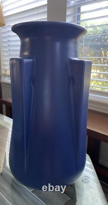 TECO Art Pottery Blue Four Buttress Vase 2007 Reproduction