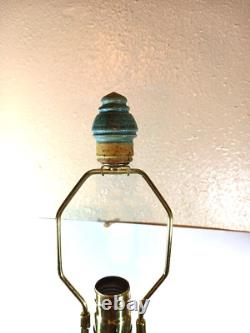 Table Lamp Mission Arts and Crafts Stoneware Art Pottery Pillar Obelisk Signed