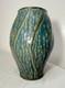 Tall Vintage Signed Handmade American Pottery Green Glaze Signed Vase Sculpture