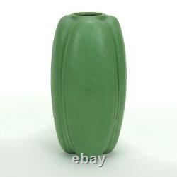 Teco Pottery 10 matte green 4 lobed ovoid vase shape 112 Arts & Crafts Gates