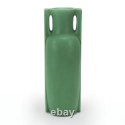 Teco Pottery 11.5 matte green 2 buttress tall vase arts & crafts # 432 Gates