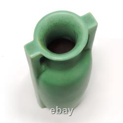 Teco Pottery 11.5 matte green 2 buttress tall vase arts & crafts # 432 Gates