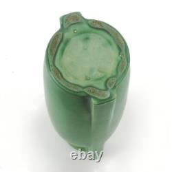 Teco Pottery 11.5 matte green 2 buttress tall vase arts & crafts # 432 Gates
