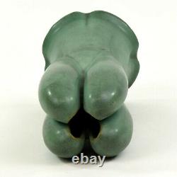 Teco Pottery Arts And Crafts Green 9 Tall Vase Shape Number 186