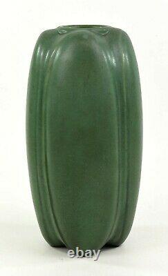 Teco Pottery Arts And Crafts Green Glaze Shape Number 112 Fritz Albert