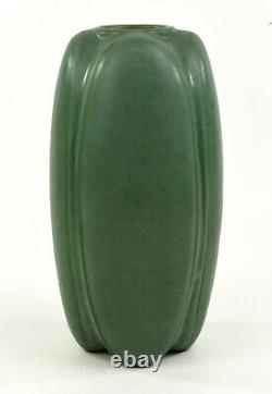 Teco Pottery Arts And Crafts Green Glaze Shape Number 112 Fritz Albert