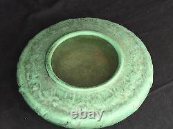 Teco Pottery Matte Green Arts & Crafts Bowl #136 Fritz Albert Design Antique