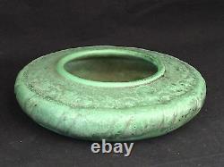 Teco Pottery Matte Green Arts & Crafts Bowl #136 Fritz Albert Design Antique