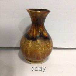 Teco Pottery Vase Aventurine Glaze Rare Arts & Crafts Marked Teco Brand 7