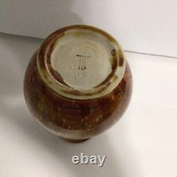 Teco Pottery Vase Aventurine Glaze Rare Arts & Crafts Marked Teco Brand 7