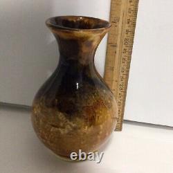 Teco Pottery Vase Aventurine Glaze Rare Arts & Crafts Marked Teco Brand 7