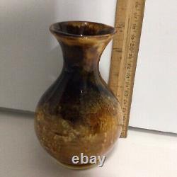 Teco Pottery Vase Aventurine Glaze Rare Arts & Crafts Marked Teco Brand 7