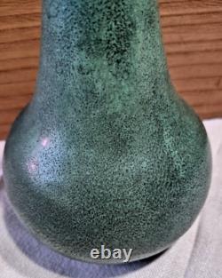 Teco Pottery Vase Matte Green Arts & Crafts 7-1/2'