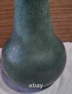 Teco Pottery Vase Matte Green Arts & Crafts 7-1/2'