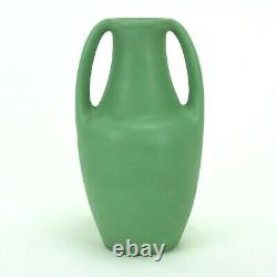 Teco Pottery matte green 2 handled ovoid vase shape 283 Arts& Crafts Gates