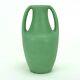 Teco Pottery Matte Green 2 Handled Ovoid Vase Shape 283 Arts& Crafts Gates