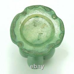 Teco Pottery matte green 4 lobed top vase shape 186 Arts& Crafts Gates