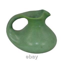 Teco Vintage Antique Arts And Crafts Pottery Matte Green Ceramic Pitcher 56