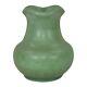 Teco Vintage Antique Arts And Crafts Pottery Matte Green Ruffled Rim Vase 233