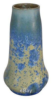 Thomas Gotham California Crystalline Arts and Crafts Pottery Blue Ceramic Vase