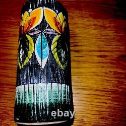 Tilgmans Sweden Ceramic Vase 1971-Handmade & Painted-SIGNED-6.5 Tall-2.75 Día