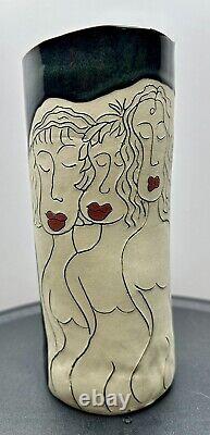 Tracy Ceramic Contemporary Design Female Figures Modern Art Vase