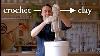 Turning Crochet Into Ceramic
