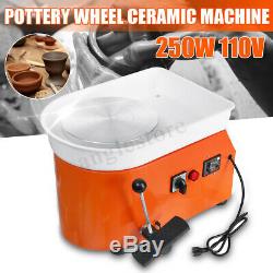 US 110V 250W Electric Pottery Wheel Machine For Ceramic Work Clay Art DIY Craft